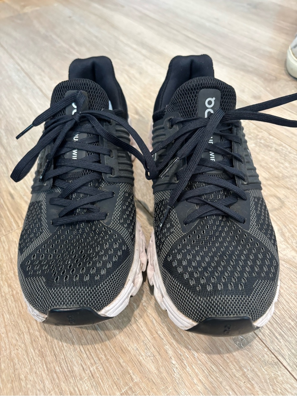 On Cloud Running Black Athletic Sneakers - Picture 2 of 5